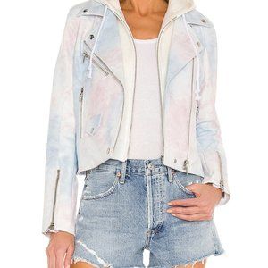 NWT BlankNYC Vegan Leather Tie Dye Moto Jacket